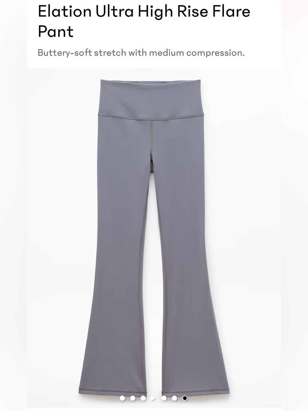 Athleta Elation Ultra High Rise Flare Pant Medium NWT Gray Slate